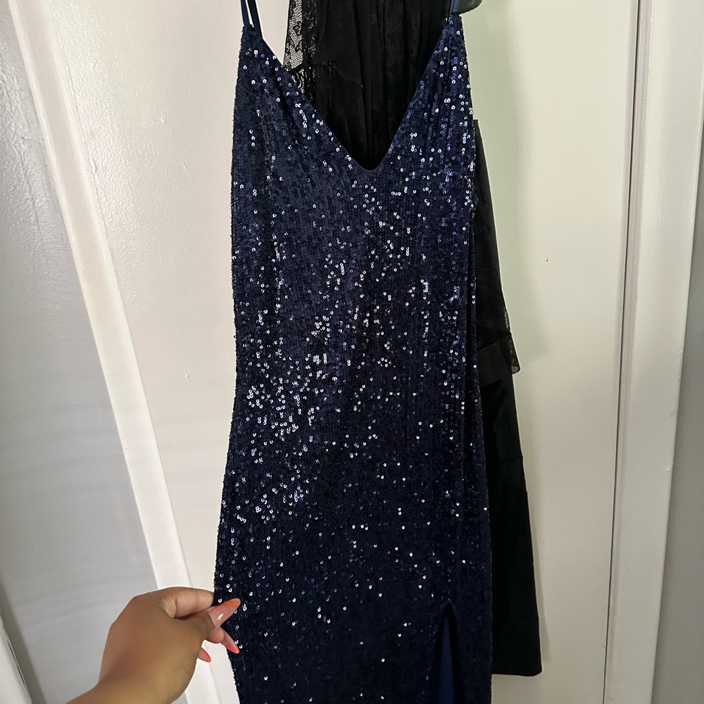 Navy Sequin Dress